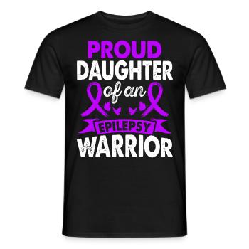Daughter of the epilepsy warrior Month of the - Men's T-Shirt - black - Front - AI Model Male 178 light (178cm)