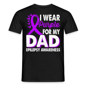 Wear purple for the - Men's T-Shirt - black - Front - AI Model Male 178 light (178cm)