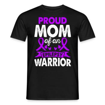 Mother of Epilepsy Warrior Awareness Month - Men's T-Shirt - black - Front - AI Model Male 178 light (178cm)