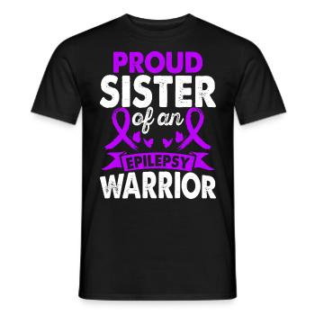 Sister of the Epilepsy Warrior Month of the - Men's T-Shirt - black - Front - AI Model Male 178 light (178cm)