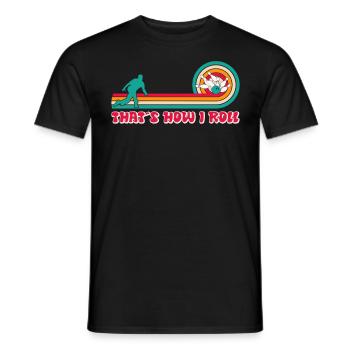 Bowlingspieler How I Roll Bowling Shirt - Männer T-Shirt - Schwarz - Vorne - AI Model Male 178 light (178cm)