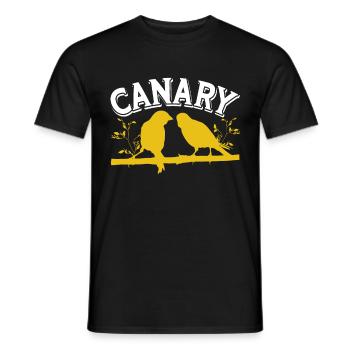 Canaries Bird lovers Canaries Piepmatz - Men's T-Shirt - black - Front - AI Model Male 178 light (178cm)
