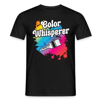 Peintre Couleur Chuchoteur Vernisseur Peintre Artiste - T-shirt homme - noir - Devant - AI Model Male 178 light (178cm)