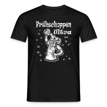 Frühschoppen Ultra Man with Beer white - Männer T-Shirt - Schwarz - Vorne - AI Model Male 178 light (178cm)