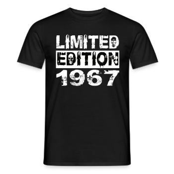Édition limitée 1967 Anniversaire 1967 Anniversaire - T-shirt homme - noir - Devant - AI Model Male 178 light (178cm)