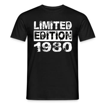 Limited Edition 1980 Birthday 1980 Birthday - Men's T-Shirt - black - Front - AI Model Male 178 light (178cm)