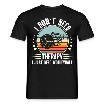 Volleyball - Men's T-Shirt - black - Front - AI Model Male 178 light (178cm)
