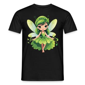 Wunderschöne Elfen-Fee - Verzaubere dein Herz - Männer T-Shirt - Schwarz - Vorne - AI Model Male 178 light (178cm)