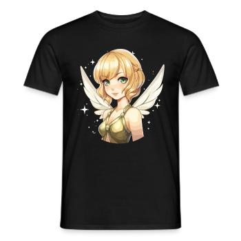 Sweet Fairy: Radiant fairy shine for the fairy garden - Men's T-Shirt - black - Front - AI Model Male 178 light (178cm)