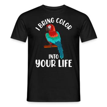 Aras Ich bring Fabe in dein Leben Papagei Fan - Männer T-Shirt - Schwarz - Vorne - AI Model Male 178 light (178cm)