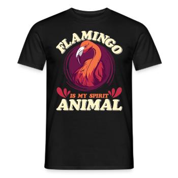 Flamingo est mon animal spirituel Flamingo Lovers - T-shirt homme - noir - Devant - AI Model Male 178 light (178cm)
