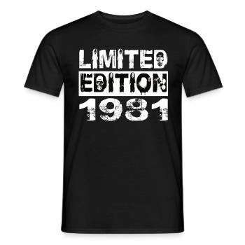 Limited Edition 1981 Birthday 1981 Birthday - Men's T-Shirt - black - Front - AI Model Male 178 light (178cm)