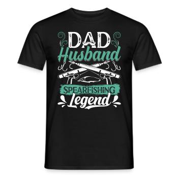 Papa Mari Légende de la chasse sous-marine Pères Maris - T-shirt homme - noir - Devant - AI Model Male 178 light (178cm)