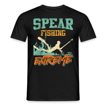 Spearfishing Spearfishing Extreme Dive Harpoon - Men's T-Shirt - black - Front - AI Model Male 178 light (178cm)