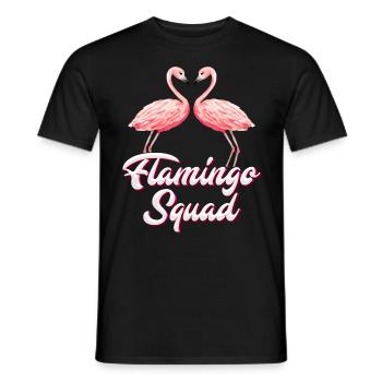 Flamingo Squad Jungesellinnenabschied Frauen - Männer T-Shirt - Schwarz - Vorne - AI Model Male 178 light (178cm)