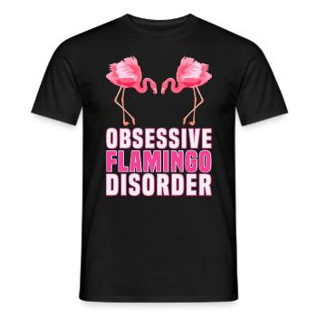 Flamants roses Trouble obsessionnel des flamants roses Femmes - T-shirt homme - noir - Devant - AI Model Male 178 light (178cm)