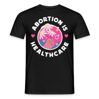 Feminist Abortion Is Healthcare - Men's T-Shirt - black - Front - AI Model Male 178 light (178cm)