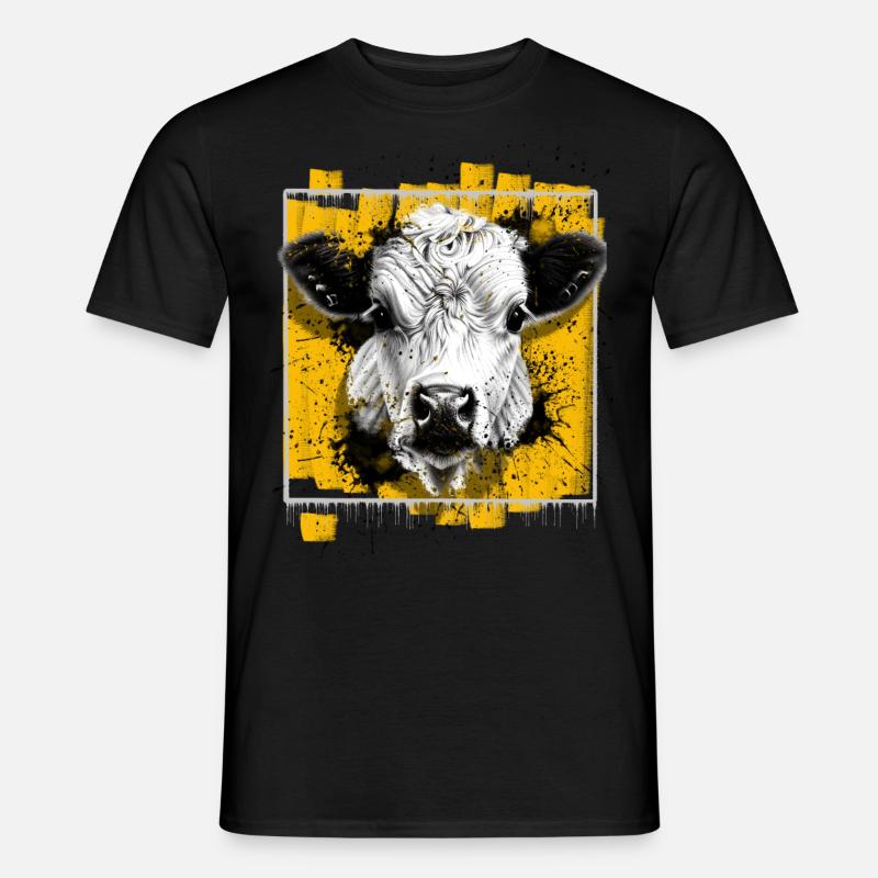 Kuh - Männer T-Shirt - Schwarz