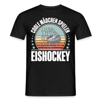 Eishockey Ice Hockey - Men's T-Shirt - black - Front - AI Model Male 178 light (178cm)