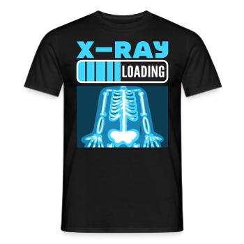 X-Ray Loading Rad Tech X-Ray Technologist - Men's T-Shirt - black - Front - AI Model Male 178 light (178cm)