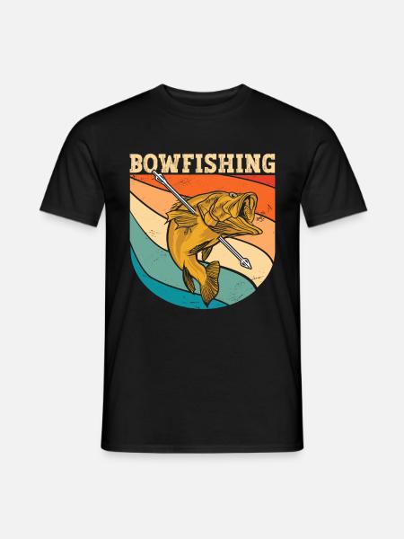 Bogenfischer Bowfishing Bogenjäger Bogenfischen - Männer T-Shirt - Schwarz