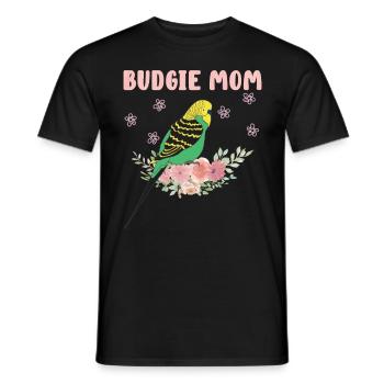 Budgie Mama Budgie Maman Perruche Oiseau Ami - T-shirt homme - noir - Devant - AI Model Male 178 light (178cm)