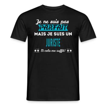 Je ne suis pas parfait JURISTE - T-shirt homme - noir - Devant - AI Model Male 178 light (178cm)