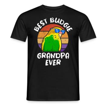 Opa Meilleur grand-père perruche jamais Wellensittich - T-shirt homme - noir - Devant - AI Model Male 178 light (178cm)