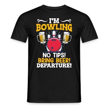 Bowling Je vais apporter de la bière de bowling! Chapeau melon - T-shirt homme - noir - Devant - AI Model Male 178 light (178cm)
