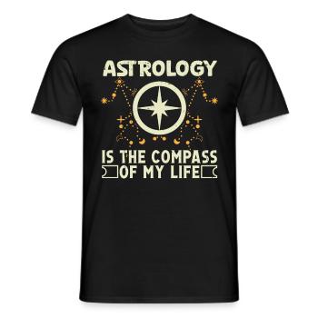 Astrology Compass Of My Life Esoteric Signs - Men's T-Shirt - black - Front - AI Model Male 178 light (178cm)