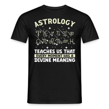 Astrology Every Moment Divine Meaning Esotericism - Men's T-Shirt - black - Front - AI Model Male 178 light (178cm)
