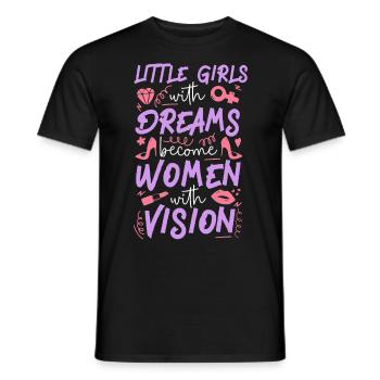 Petites filles féministes avec des rêves - T-shirt homme - noir - Devant - AI Model Male 178 light (178cm)