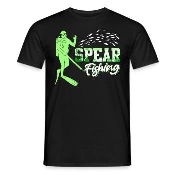 Spearfishing Dive Fischjagd Speerfischer - Männer T-Shirt - Schwarz - Vorne - AI Model Male 178 light (178cm)