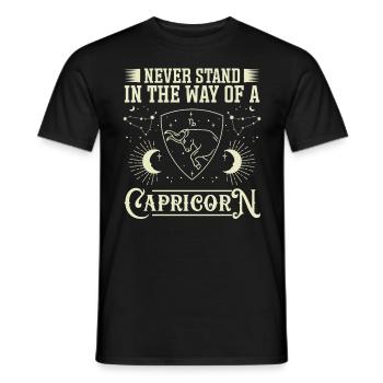 Astrology Never In Way Of Capricorn Esotericism - Men's T-Shirt - black - Front - AI Model Male 178 light (178cm)