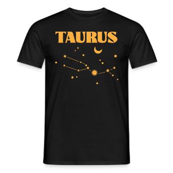 Astrologie Taureau Signe du zodiaque Signe ésotérique - T-shirt homme - noir - Devant - AI Model Male 178 light (178cm)