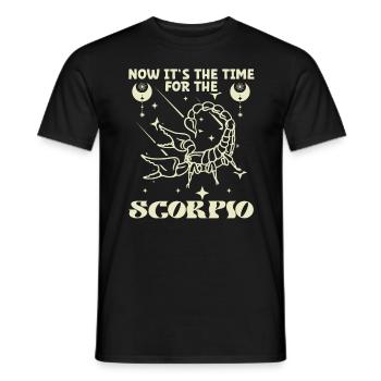 L’astrologie est temps pour les signes ésotériques du Scorpion - T-shirt homme - noir - Devant - AI Model Male 178 light (178cm)