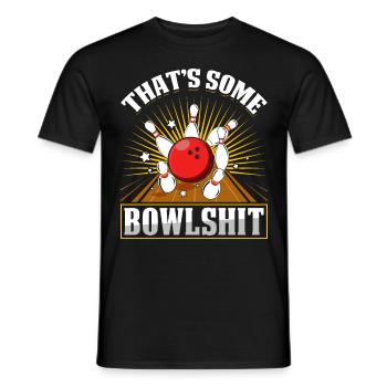 Bowling Shirt lustig That´s some Bowlshit - Männer T-Shirt - Schwarz - Vorne - AI Model Male 178 light (178cm)