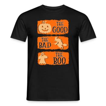 Magisches Halloween-Design - Kürbis Hexe Gespenst - Männer T-Shirt - Schwarz - Vorne - AI Model Male 178 light (178cm)