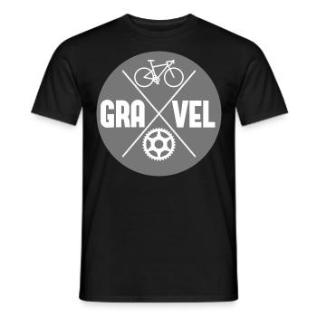 Gravel Bike Fahrrad Radfahrer Radfahrerin - Männer T-Shirt - Schwarz - Vorne - AI Model Male 178 light (178cm)