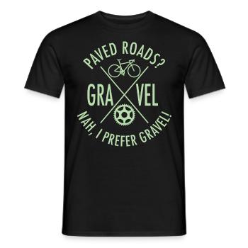 I Prefer Gravel Bike Radfahrer Bikepacking Fahrrad - Männer T-Shirt - Schwarz - Vorne - AI Model Male 178 light (178cm)