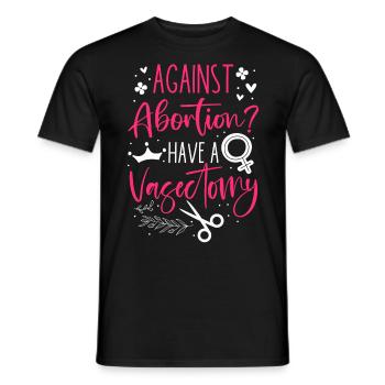 Feminist Against Abortion? Have A - Männer T-Shirt - Schwarz - Vorne - AI Model Male 178 light (178cm)