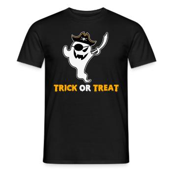 Halloween Fun: Pirate Ghost Trick Or Treat - Men's T-Shirt - black - Front - AI Model Male 178 light (178cm)