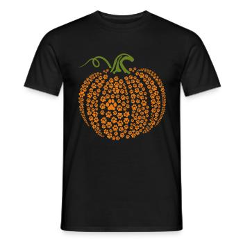 Halloween Paw Pumpkin: cadeau pour les amoureux des chiens - T-shirt homme - noir - Devant - AI Model Male 178 light (178cm)
