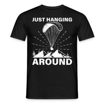 Paragliding I'm just hanging out here - Men's T-Shirt - black - Front - AI Model Male 178 light (178cm)