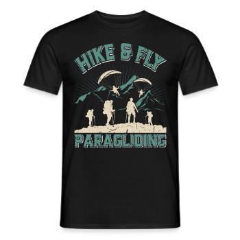 Randonnée et vol en parapente Parapentes - T-shirt homme - noir - Devant - AI Model Male 178 light (178cm)