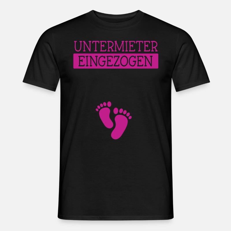 Untermieter Eingezogen - Schwanger Mama - Männer T-Shirt - Schwarz