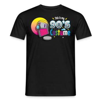 This Is My 90s Costume - Men's T-Shirt - black - Front - AI Model Male 178 light (178cm)
