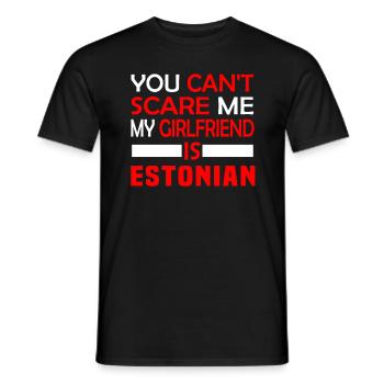 Estnin Girlfriend - Männer T-Shirt - Schwarz - Vorne - AI Model Male 178 light (178cm)
