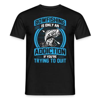 Bowfishing is only an Addiction Bogenfischen - Männer T-Shirt - Schwarz - Vorne - AI Model Male 178 light (178cm)