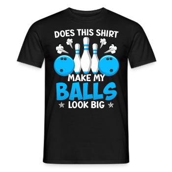 Bowling lustig Does this Shirt make my Balls Big - Männer T-Shirt - Schwarz - Vorne - AI Model Male 178 light (178cm)